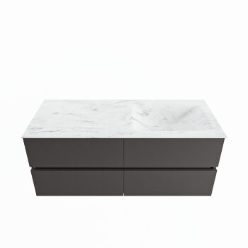 corian waschtisch set vica dlux 120 cm marmor optik becken rechts Opalo VDX120Dar4LR0Opa