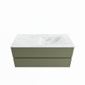 corian waschtisch set vica dlux 110 cm marmor optik becken rechts Opalo VDX110Arm2LR0Opa