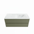 corian waschtisch set vica dlux 110 cm marmor optik becken rechts Opalo VDX110Arm2LR1Opa