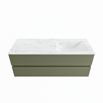 corian waschtisch set vica dlux 130 cm marmor optik becken rechts Opalo VDX130Arm2LR1Opa