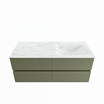 corian waschtisch set vica dlux 120 cm marmor optik becken rechts Opalo VDX120Arm4LR0Opa