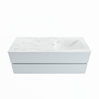 corian waschtisch set vica dlux 130 cm marmor optik becken rechts Opalo VDX130Cla2LR0Opa