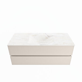 corian waschtisch set vica dlux 120 cm marmor optik becken mittig Ostra VDX120Lin2LM1Ost