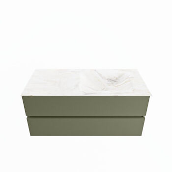 corian waschtisch set vica dlux 110 cm marmor optik becken rechts Ostra VDX110Arm2LR0Ost