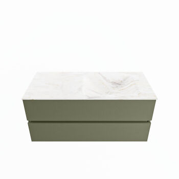 corian waschtisch set vica dlux 110 cm marmor optik becken rechts Ostra VDX110Arm2LR1Ost