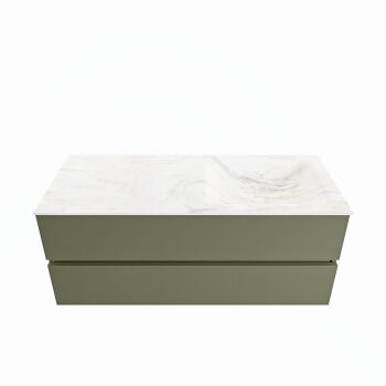 corian waschtisch set vica dlux 120 cm marmor optik becken rechts Ostra VDX120Arm2LR0Ost