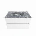 corian waschtisch set vica dlux 80 cm marmor optik becken mittig Lava VDX80Tal2LM0Lav
