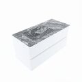 corian waschtisch set vica dlux 100 cm marmor optik becken links Lava VDX100Tal2LL0Lav
