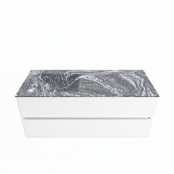 corian waschtisch set vica dlux 120 cm marmor optik becken links Lava VDX120Tal2LL1Lav