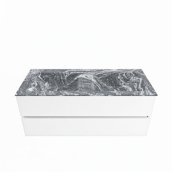corian waschtisch set vica dlux 120 cm marmor optik doppelbecken Lava VDX120Tal2LD2Lav
