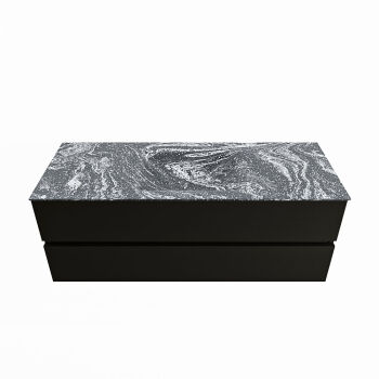 corian waschtisch set vica dlux 130 cm marmor optik becken mittig Lava VDX130Urb2LM0Lav