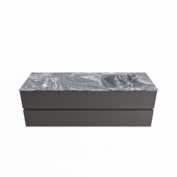 corian waschtisch set vica dlux 150 cm marmor optik becken rechts Lava VDX150Dar2LR0Lav
