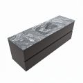 corian waschtisch set vica dlux 150 cm marmor optik becken mittig Lava VDX150Dar2LM1Lav