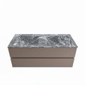 corian waschtisch set vica dlux 120 cm marmor optik doppelbecken Lava VDX120Smo2LD0Lav