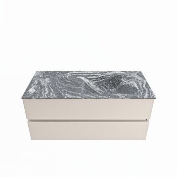 corian waschtisch set vica dlux 110 cm marmor optik becken rechts Lava VDX110Lin2LR0Lav