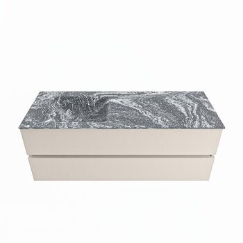 corian waschtisch set vica dlux 130 cm marmor optik becken links Lava VDX130Lin2LL0Lav