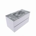 corian waschtisch set vica dlux 90 cm marmor optik becken mittig Lava VDX90Cal2LM0Lav