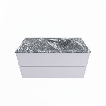 corian waschtisch set vica dlux 100 cm marmor optik becken rechts Lava VDX100Cal2LR0Lav