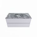 corian waschtisch set vica dlux 100 cm marmor optik becken mittig Lava VDX100Cal2LM1Lav