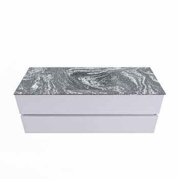 corian waschtisch set vica dlux 130 cm marmor optik becken mittig Lava VDX130Cal2LM1Lav