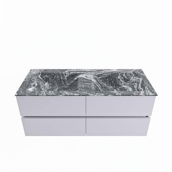 corian waschtisch set vica dlux 120 cm marmor optik doppelbecken Lava VDX120Cal4LD2Lav