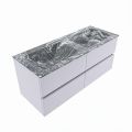 corian waschtisch set vica dlux 120 cm marmor optik doppelbecken Lava VDX120Cal4LD2Lav