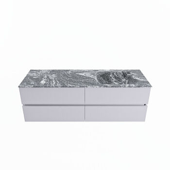 corian waschtisch set vica dlux 150 cm marmor optik becken rechts Lava VDX150Cal4LR1Lav
