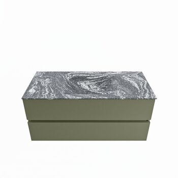 corian waschtisch set vica dlux 110 cm marmor optik becken mittig Lava VDX110Arm2LM0Lav