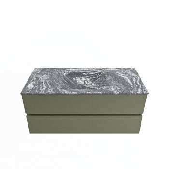 corian waschtisch set vica dlux 110 cm marmor optik becken mittig Lava VDX110Arm2LM1Lav