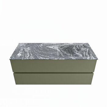 corian waschtisch set vica dlux 120 cm marmor optik becken rechts Lava VDX120Arm2LR0Lav