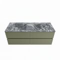 corian waschtisch set vica dlux 130 cm marmor optik doppelbecken Lava VDX130Arm4LD2Lav