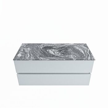 corian waschtisch set vica dlux 110 cm marmor optik becken mittig Lava VDX110Cla2LM0Lav