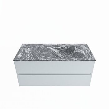 corian waschtisch set vica dlux 110 cm marmor optik becken rechts Lava VDX110Cla2LR0Lav