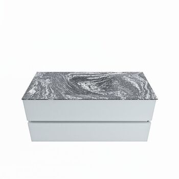 corian waschtisch set vica dlux 110 cm marmor optik becken mittig Lava VDX110Cla2LM1Lav