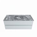 corian waschtisch set vica dlux 120 cm marmor optik becken mittig Lava VDX120Cla2LM0Lav