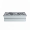 corian waschtisch set vica dlux 150 cm marmor optik doppelbecken Lava VDX150Cla2LD2Lav