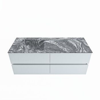corian waschtisch set vica dlux 130 cm marmor optik becken links Lava VDX130Cla4LL1Lav