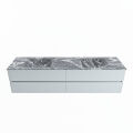 corian waschtisch set vica dlux 200 cm marmor optik doppelbecken Lava VDX200Cla4LD0Lav