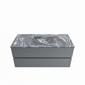 corian waschtisch set vica dlux 110 cm marmor optik becken mittig Lava VDX110Pla2LM0Lav