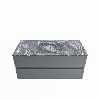 corian waschtisch set vica dlux 110 cm marmor optik becken mittig Lava VDX110Pla2LM1Lav