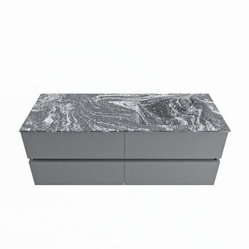corian waschtisch set vica dlux 130 cm marmor optik becken rechts Lava VDX130Pla4LR0Lav