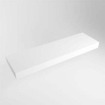 aufsatzplatte xl freihängend Solid Surface 160 cm weiss m49874